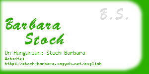 barbara stoch business card